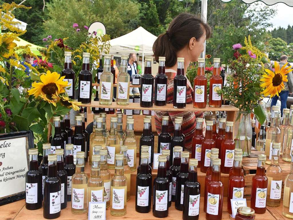 Das achte internationale Treffen der Alphornblser sowie der Naturpark-Markt lockten wieder Hunderte Besucher zum Haus der Natur.