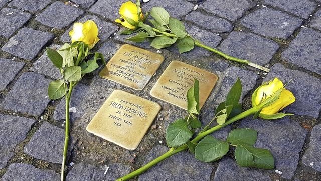 Stolpersteine erinnern an vielen Stell...cksal von Juden &#8211; auch in Lahr.   | Foto: Karl Kovacs