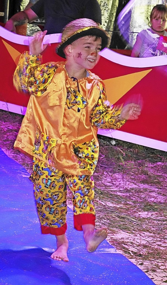 Kleine Clowns und tollkhne Leiterarti...uberten die Menge im Zirkus Lamberti.   | Foto: Gudrun Gehr