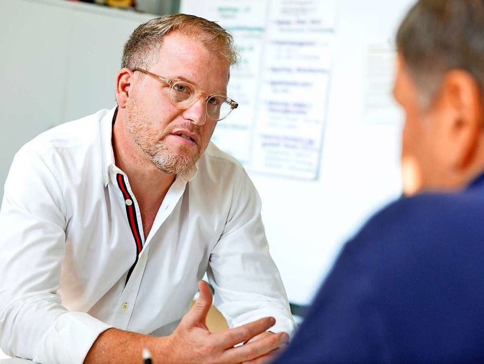 Ren Funk im BZ-Interview mit Joachim Rderer  | Foto: Michael Bamberger