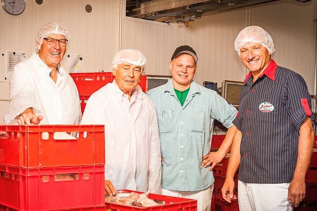 REWE Dieter Schneider zu Besuch in der Metzgerei Linder im Glottertal  | Foto: REWE Dieter Schneider