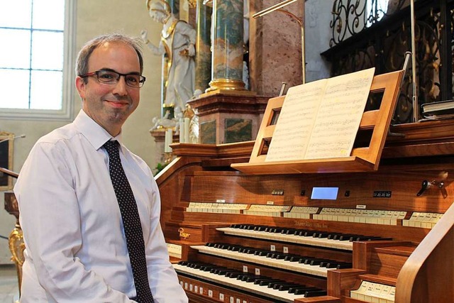 Mit Orgelmusik in hchster Przision s...bindung zwischen Bach mit der Moderne.  | Foto: Erich Krieger