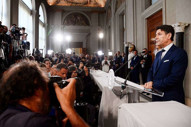 Conte stellt das neue Kabinett vor  | Foto: FILIPPO MONTEFORTE (AFP)