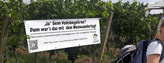Transparent der Initiative &#8222;Mehr...ag in den Reben oberhalb von Offenburg  | Foto: Hubert Rderer