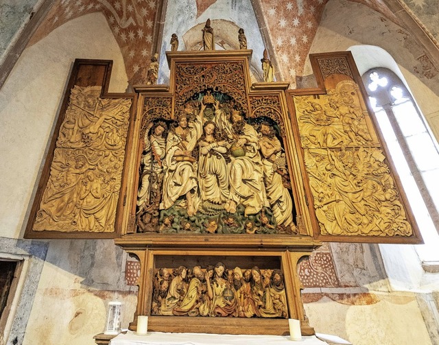 Der prchtige Schnitzaltar in der Nied...m Tag des Denkmals besichtigt werden.   | Foto: JOHANN SCHMIEDER