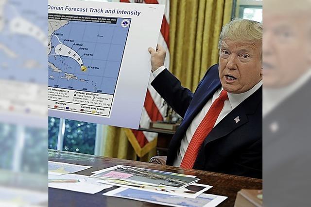 AUCH DAS NOCH: Wirbel um Trumps Wetterkarte