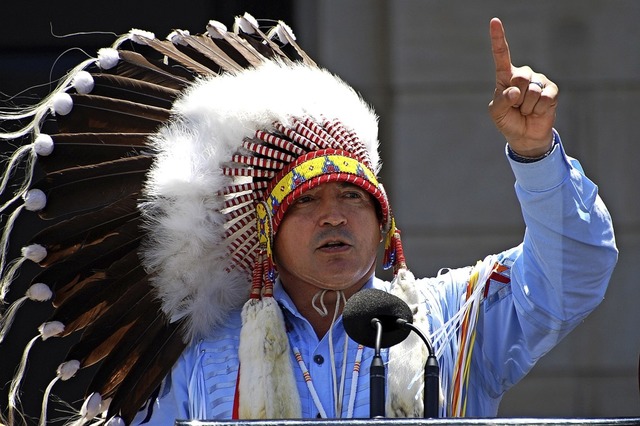 Perry Bellegarde, Nationaler Huptling...sident der Assembly of First Nations   | Foto: Gerd Braune