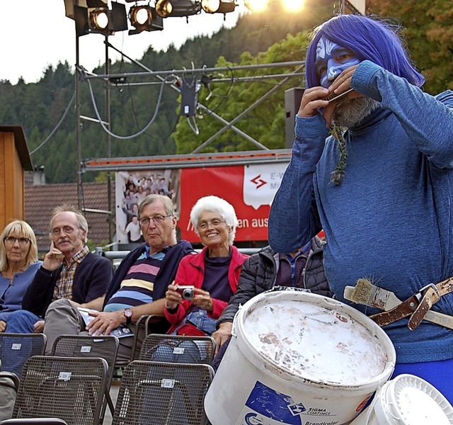 Darsteller mischten sich unter die Besucher.  | Foto: Wolfgang Beck