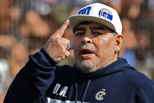 Diego Armando Maradona bei seiner Vorstellung in La Plata  | Foto: ALEJANDRO PAGNI (AFP)