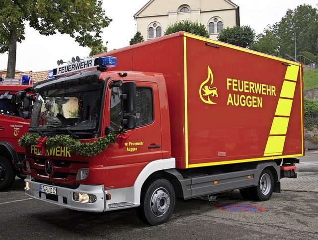 Der neueste Wagen  der Auggener Feuerwehr  | Foto: Volker Mnch