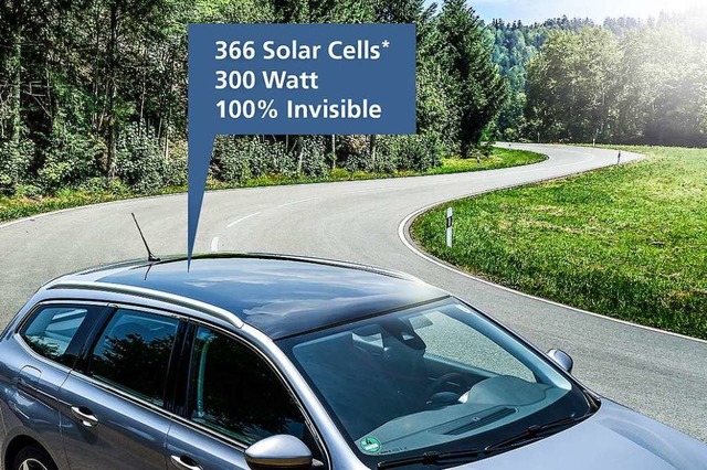 Nicht zu sehen &#8211; 366  Solarzellen im Autodach  | Foto: Fraunhofer ISE