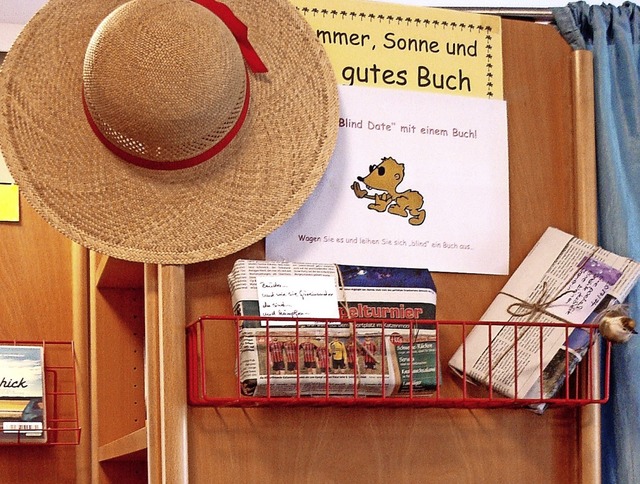 Sommer, Sonne, Lesezeit: Die Katholisc...n lud zum Blind Date mit Bchern ein.   | Foto: Stadt Waldkirch