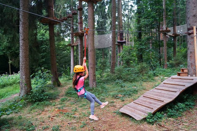 Der neue Kletterwald in Bad Sckingen ...n Mal beim Kinderferienprogramm dabei.  | Foto: Sara Ghring