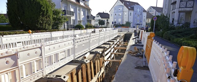 Der Ausbau des Wrmennetzes schreitet ...wird im Bereich Mmattstrae verlegt.  | Foto: Ingrid Bhm-Jacob