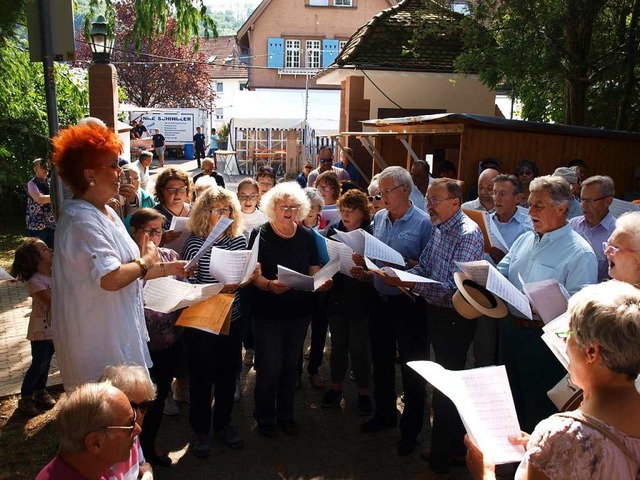 Der Chor Brombach unter Leitung von Ibolya Barla unterhielt die Gste.  | Foto: Paul Schleer