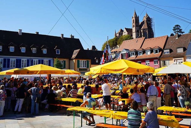 Seine Festpremiere erlebte am Wochenende der neu gestaltete Marktplatz.  | Foto: Julius Steckmeister