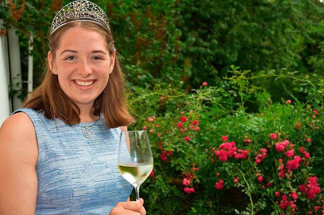 Miriam Kaltenbach bei der Kr zur Badischen Weinknigin vor einem Jahr  | Foto: Andrea Steinhart