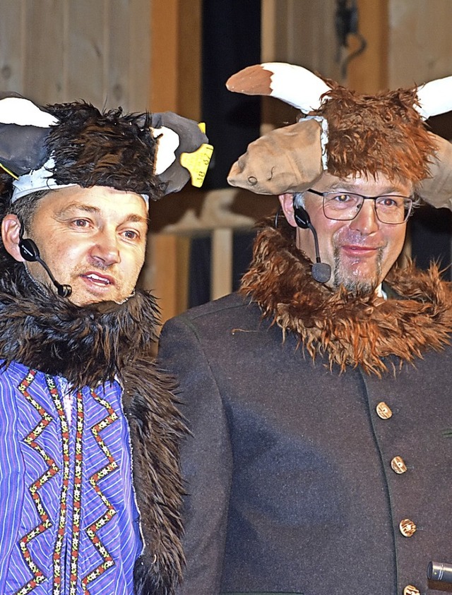 Nikolaus Knig (links) und Wolfgang Wi...ind die &#8222;Bure zum Alange&#8220;.  | Foto: Thomas Biniossek