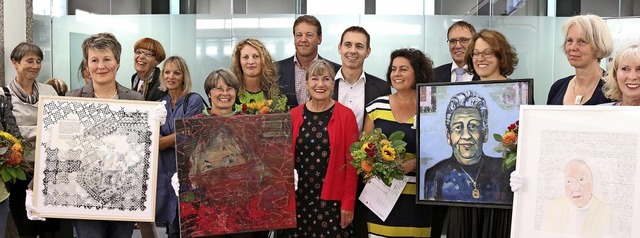 Die Gewinnerbilder (von rechts): Schwe...flin, Karin Maen und Gudrun Schubert   | Foto: Katharina Bartsch