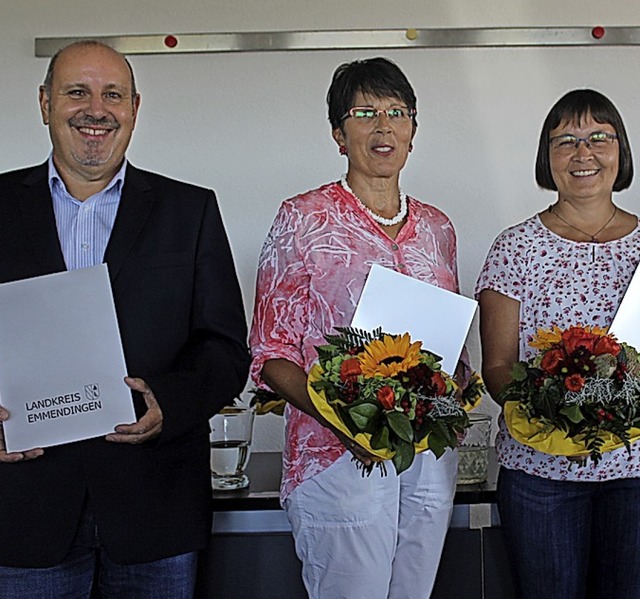 Hans-Peter Rothardt, Doris Schillinger und Irene Braun (von links)  | Foto: Katharina Bchle / Landratsamt Emmendingen