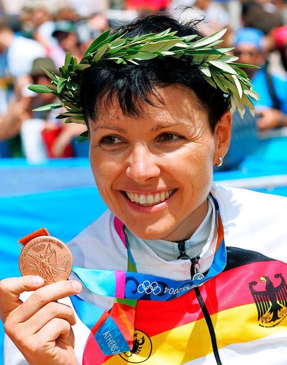 Sabine Spitz vor dem letzten Akt Mountainbike Badische Zeitung