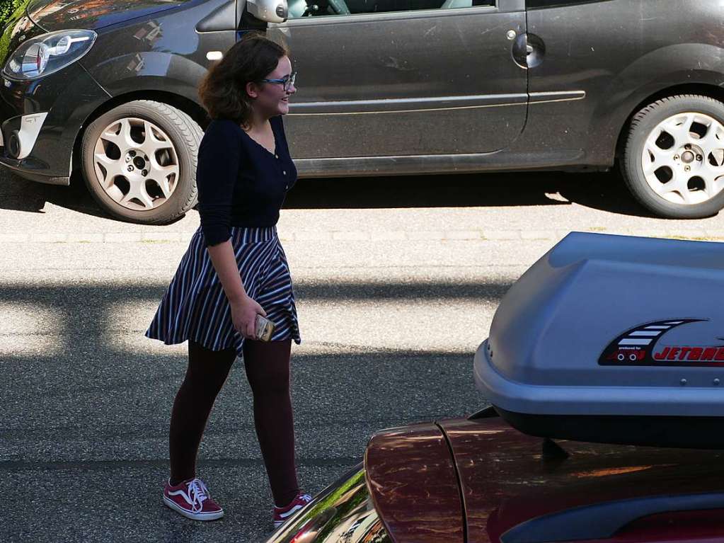 Jana Schwab, Schlerin an den Klosterschulen von den Offenburger Fridays, organisiert die Demo.