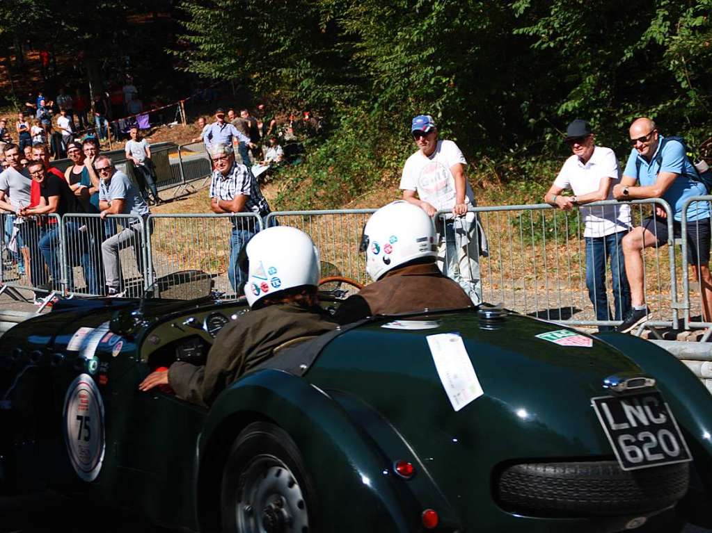 Viel zu sehen gibt es fr die Zuschauer beim Oldtimer-Rennen Eggberg Klassik 2019 in Bad Sckingen.