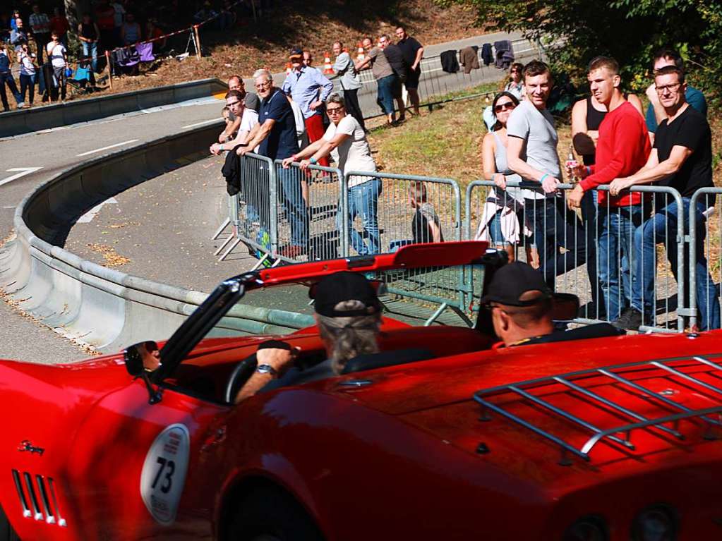 Viel zu sehen gibt es fr die Zuschauer beim Oldtimer-Rennen Eggberg Klassik 2019 in Bad Sckingen.