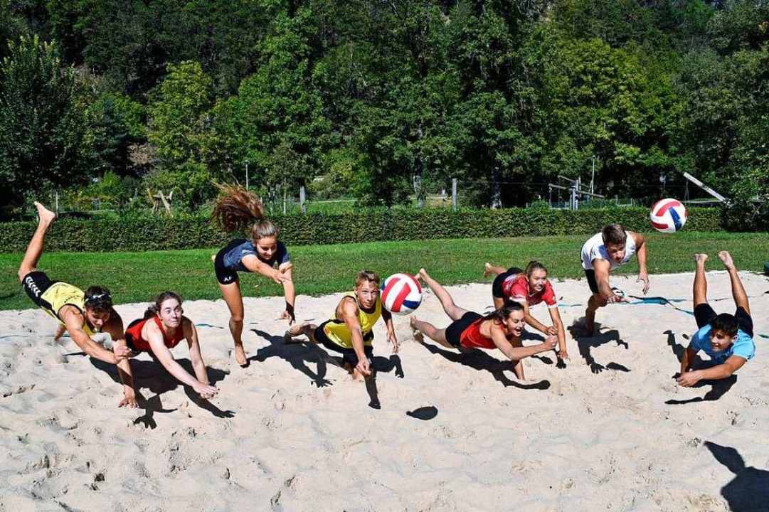 Beim letzten Training fr Berlin: die ...d Volleyballer des Berthold-Gymnasiums  | Foto: Thomas Kunz