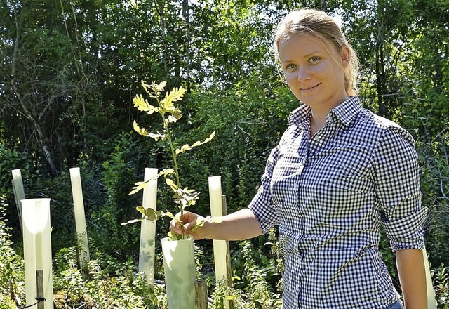 Virginia Lorek, Leiterin der Betriebss... regionalen Waldes  bestens im Blick.   | Foto: Manfred Beathalter