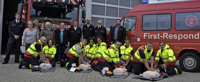 Die First Responder  Efringen-Kirchen ...ionspuppen und Defibrillationstrainer.  | Foto: Jutta Schtz