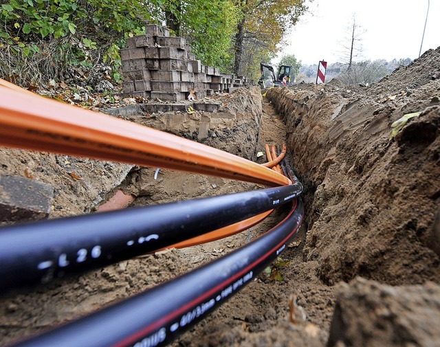 Andernorts werden die Glasfaserkabel f... wird in dieser Woche damit begonnen.   | Foto: Carsten Rehder