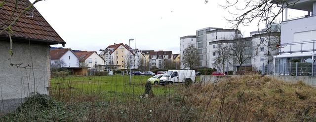 Zwischen Falkenstein-Hochhusern, dem ...4 gnstigen Mietwohnungen entstehen.    | Foto: Hans-Peter Mller