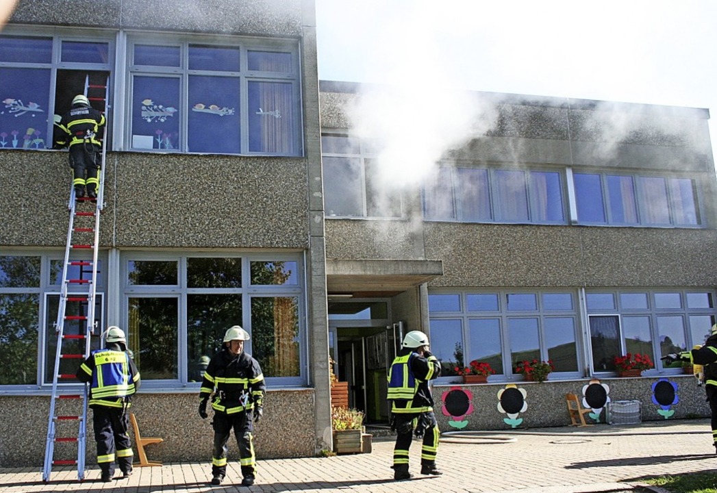 <BZ-FotoAnlauf>Feuerwehr Gersbach:</BZ... bung hatte realistischen Charakter.   | Foto: Gerd Sutter
