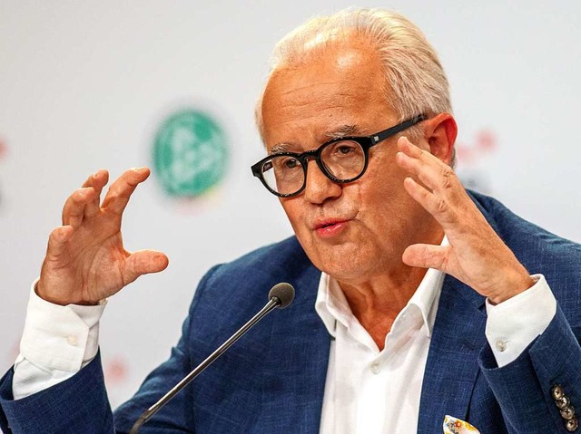 Fritz Keller wird knftig drei, vier T...n der Frankfurter DFB-Zentrale zeigen.  | Foto: Andreas Gora (dpa)