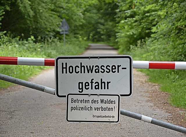 Gesperrt ist der Rheinwald bislang nur...gen brchten weitere Einschrnkungen.   | Foto: Roland Vitt