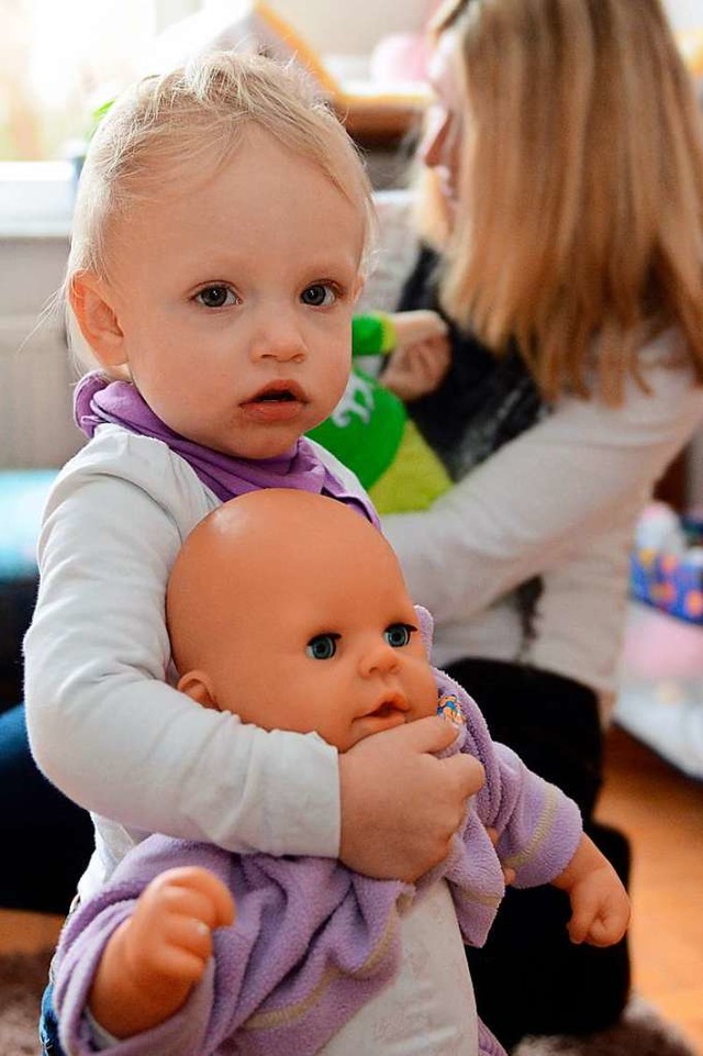 Im neuen Kinderhaus soll es zwei Gruppen fr Kleinkinder  geben (Symbolbild).  | Foto: Franziska Kraufmann (dpa)