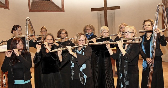 Das Ensemble Flau-ten-to spielte in der Nimburger Bergkirche.   | Foto: Dagmar Barber