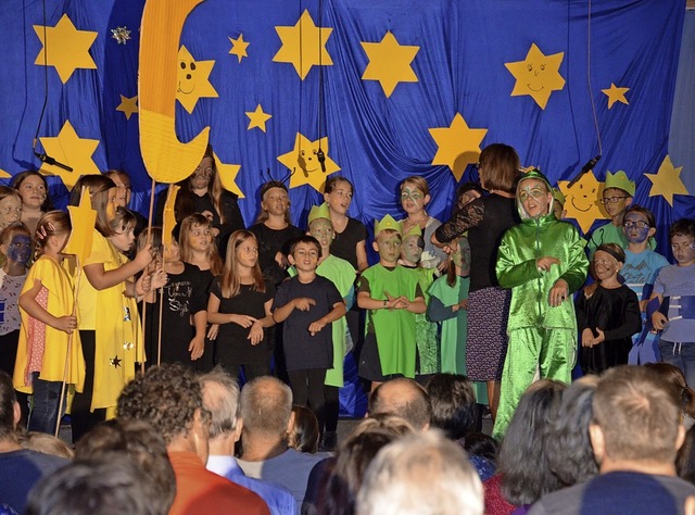 Neun Monate lang hatte der Kinderchor fr &#8222;Tabaluga&#8220; geprobt.   | Foto: Gabriele Rasenberger