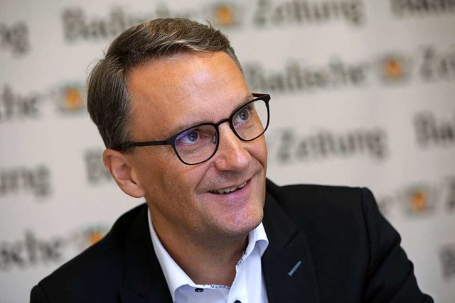 Der Lahrer OB-Kandidat Markus Ibert  | Foto: Christoph Breithaupt