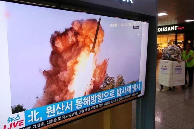 Nordkorea feuert erneut Raketen ber dem Japanischen Meer ab