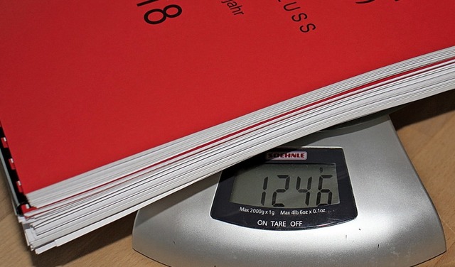 1,246  Kilo wogen die Unterlagen   fr die Gemeinderatssitzung.   | Foto: Gert Brichta