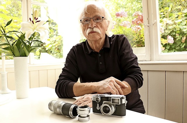 Hermann Sumser ist ein leidenschaftlic...lten Leica seines Vaters aufgenommen.   | Foto:  Wursthorn, Jens