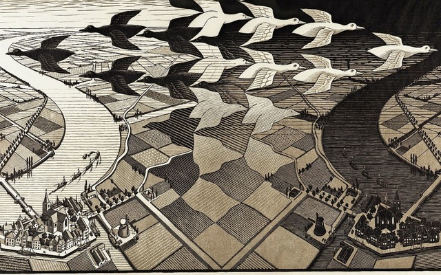 Eigentlich unmglich: M. C. Eschers en...ngesetzte Richtungen fliegenden Vgel.  | Foto: tthe M.C. Escher Company B.V.- Baarn - the Netherlands