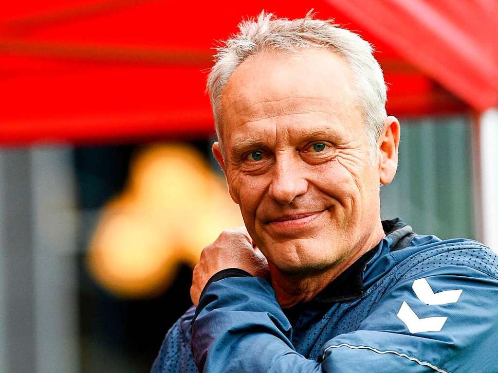 SC-Trainer Christian Streich vor dem Spiel. Offenbar schien er zu ahnen, dass gegen die Dortmund etwas mglich sein knnte.