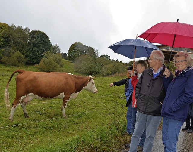 Hinterwlder ganz nah: Auch das wenig ... Bernd Vogelbacher in Schnenbach ab.   | Foto: Christiane Sahli