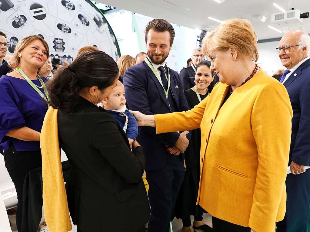 Bundeskanzlerin Angela Merkel hat das Unternehmen von Martin Herrenknecht in Schwanau besucht.