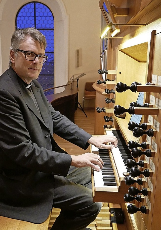 Konzert in Hnner: Konstantin Reymaier  an der Steinhoff-Orgel    | Foto: Michael Gottstein