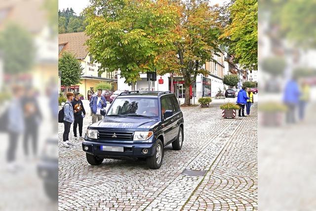 In Schnau wird eine Strae zeitweise gesperrt - und damit zum Pausenhof