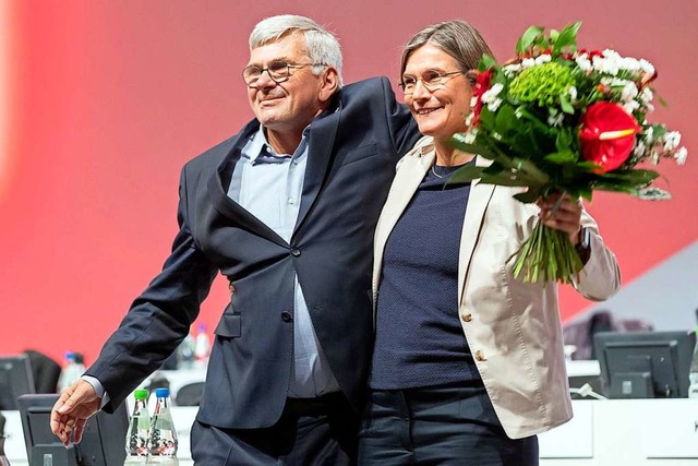 Jrg Hofmann, Erster Vorsitzender der ...de der IG Metall, zu ihrer Wiederwahl.  | Foto: Daniel Karmann (dpa)